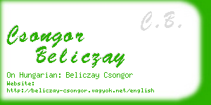 csongor beliczay business card